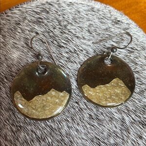 Fish scale mountain earrings from Alaska